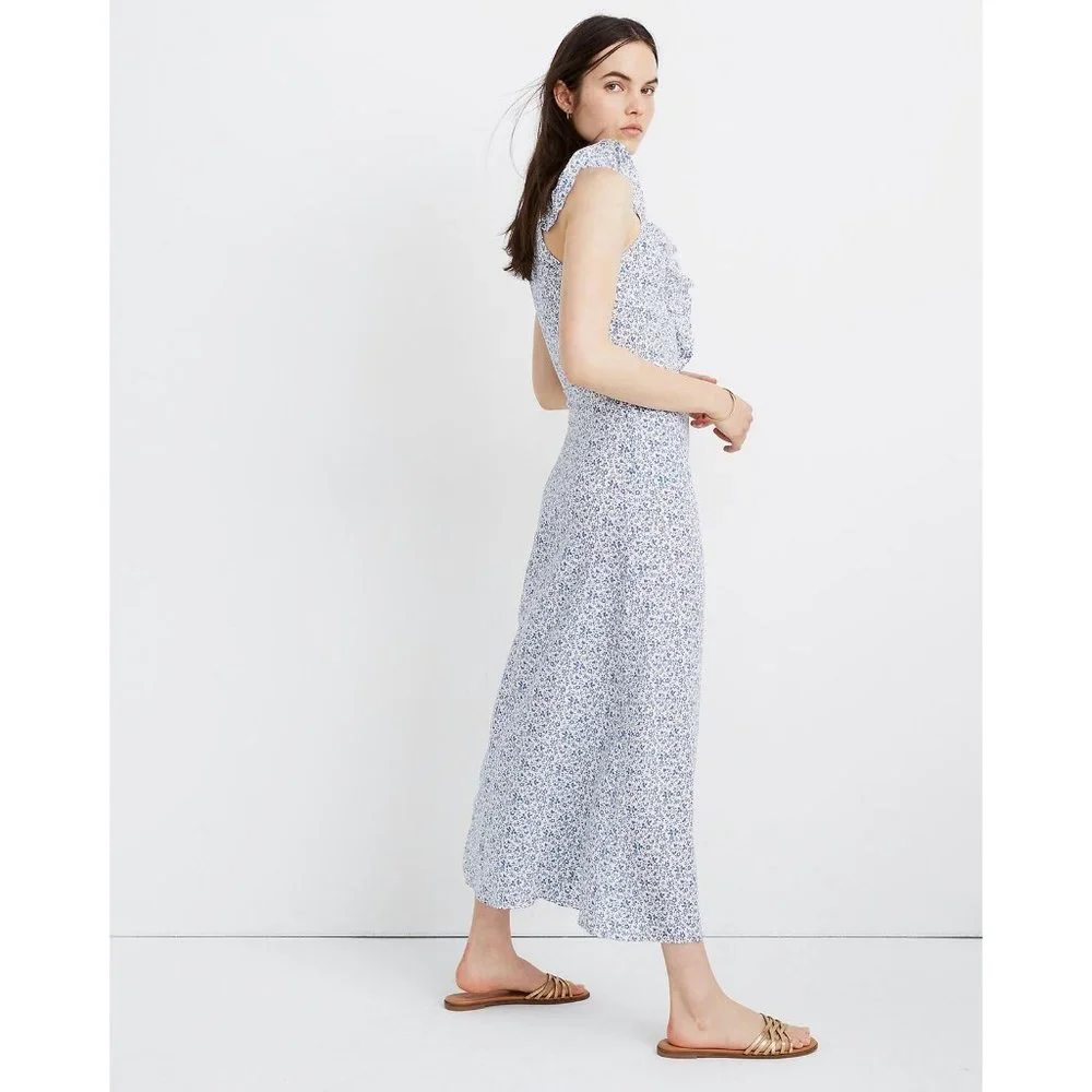 Madewell Wrap Maxi Dress in Americana Floral 10 NWT - Picture 2 of 9